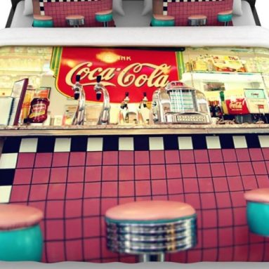 “Retro Diner” Coca Cola Twin Cotton Duvet Cover