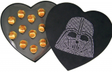 Rhinestone Jeweled Darth Vader Head Heart Shape Felt Candy