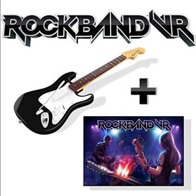 Rock Band VR Game + Guitar Controller (Xbox One Version) Bundle for Oculus Rift