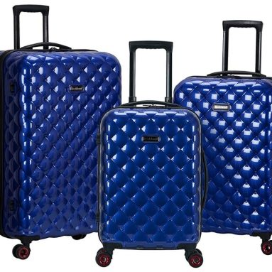 Rockland Quilt 3 Piece Polycarbonate/Abs Upright Set