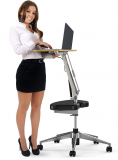 RoomyRoc Standing Desk with Height Adjustable Footrest