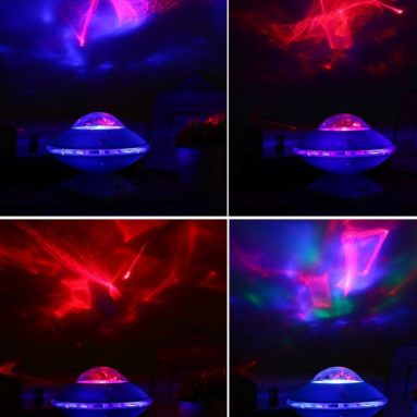 Rotating LED Nightlight Projection Lamp with Speaker