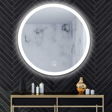 Round Frameless LED Wall Mirror