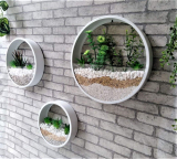 Round Wall Hanging Plant Terrarium Iron Planter Wall Hanging Container Succulent Plant
