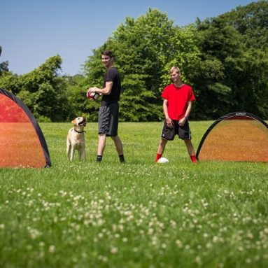 Rukket Pop Up Soccer Goal – Two Portable Soccer Nets with Carry Bag and Anchoring Stakes (2- pack)