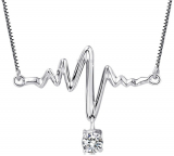 Heartbeat Shape Necklace Valentine’s Day Gift for Her or Him