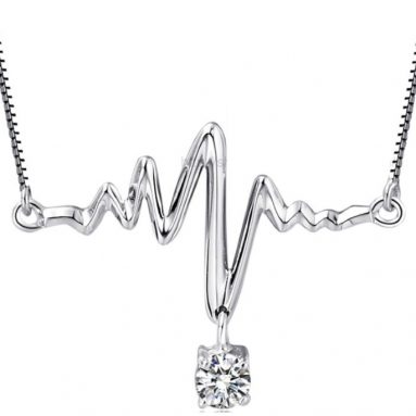 Heartbeat Shape Necklace Valentine’s Day Gift for Her or Him