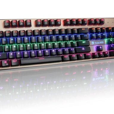 SADES Mechanical Gaming Keyboard 104 Keys RGB Backlit Wired