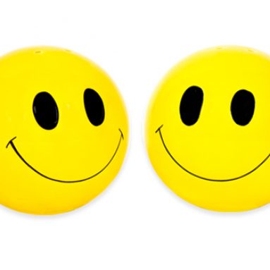 SMILEY FACE SALT & PEPPER SHAKERS