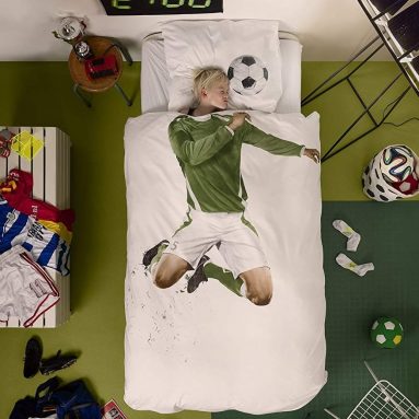 Soccer Player Duvet Cover and Pillowcase Set