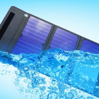 Waterproof Portable Solar Charger Panel with Dual USB Ports