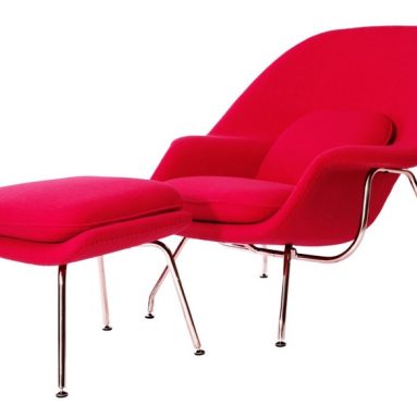 Saarinen Style Womb Chair with Ottoman