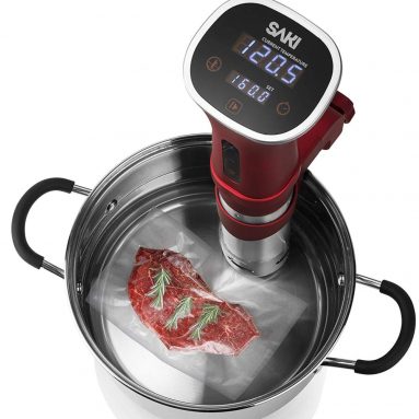 Saki Sous Vide Cooker (1100W) Powerful, Hands Free, Compact Slow Cooker