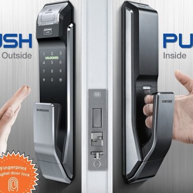 Samsung Digital Door Lock Fingerprint Push Pull Two Way Latch Mortise