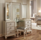 Samuel Lawrence Diva Vanity with Stool in Silver