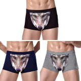 Sexy Cute 3D Wolf Print Boxer Briefs Underwear Panties