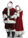 Santa and Mrs. Claus Life Size Cardboard Cutout Stand-In