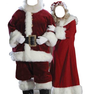 Santa and Mrs. Claus Life Size Cardboard Cutout Stand-In