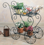 Scrolling Heart Decorative Metal Garden Cart