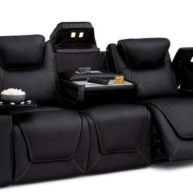 Seatcraft Vienna Home Theater Seating Leather Sofa Recline