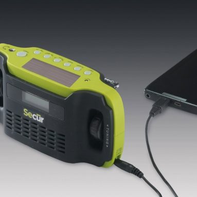 Digital Solar Dynamo AM/FM Radio Alarm Clock Smart cell phone Charger