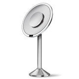 Sensor Mirror Pro, 8 inch Round Lighted Makeup Mirror, 5x Magnification, Adjustable Color Temperature, Wifi-Enabled