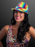 Sequin LED Fedora Hats