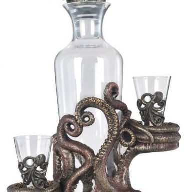 Shaze Cold Cast Bronze Octopus Book End