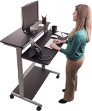 Shelves Mobile Ergonomic Stand Up Desk Computer Workstation