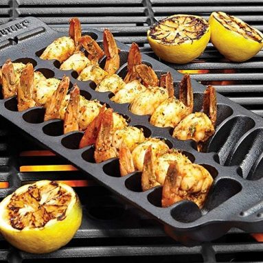 Shrimp Cast Iron Grill and Serving Pan