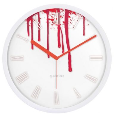 Blood Red Hands Silent Wall Clock
