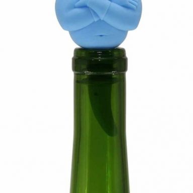 Silicone Blue Genie in a Bottle Wine Stopper