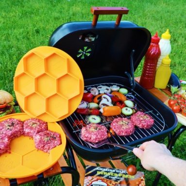 Silicone Burger Press & Freezer Container + Gift Box