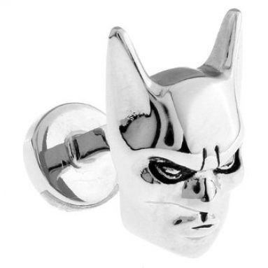 Silver Batman Logo Bruce Wayne Mask Cufflinks