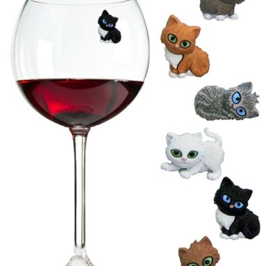 Simply Charmed Cat Wine Charms or Glass Markers