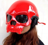 Skeleton Motorcycle Red Skull Helmet