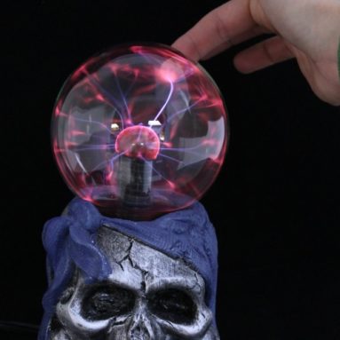 Skull Lightning Plasma Lamp