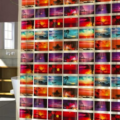 Sky Fall PEVA Shower Curtain