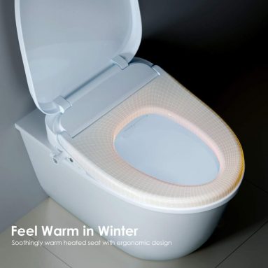 Smart Bidet Toilet Seat with Remote Control, Adjustable Heated Seat