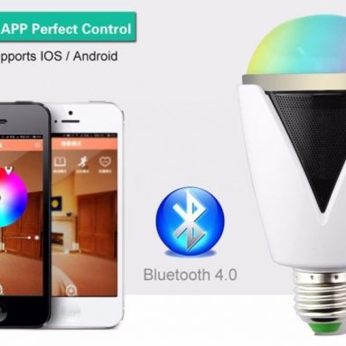 Smart Bluetooth 4.0 Multi Color Music Changing RGB E27 LED Light Bulb