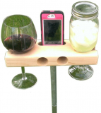 Smartphone Dock/Speaker and Wine Glass holder