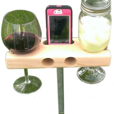 Smartphone Dock/Speaker and Wine Glass holder