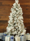 Snowy Pine Christmas Tree with Smart String Lighting