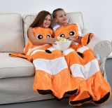 Snuggie Tails Clown Fish Blanket For Kids