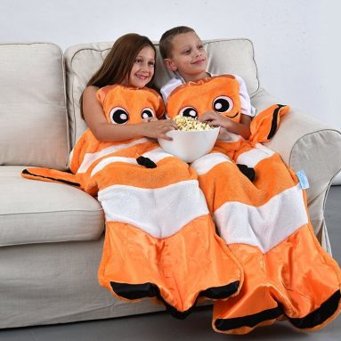 Snuggie Tails Clown Fish Blanket For Kids