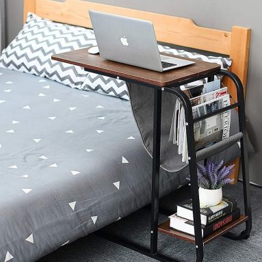 Sofa Side Table Wheel Mobile Computer Desk