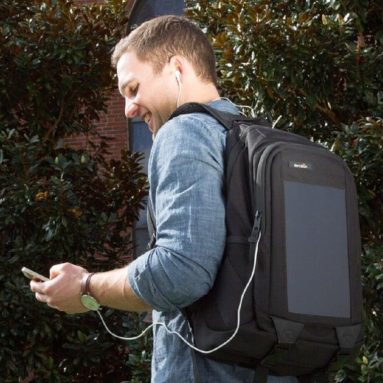 Solar Battery Charger Backpack with Hydration Bladder