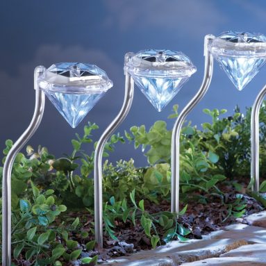 Solar Diamond Pathway Garden Stakes