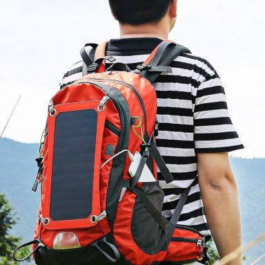 Solar Powered Backpack External Frame Hiking Bag Pack