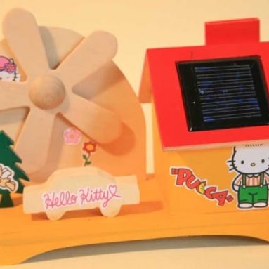 Solar Wooden Money Saving Music House